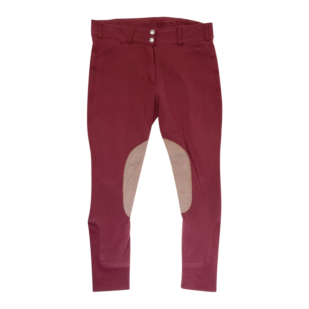 Elation Platinum 'Chelsea' Breeches in Burgundy - Women's 30R
