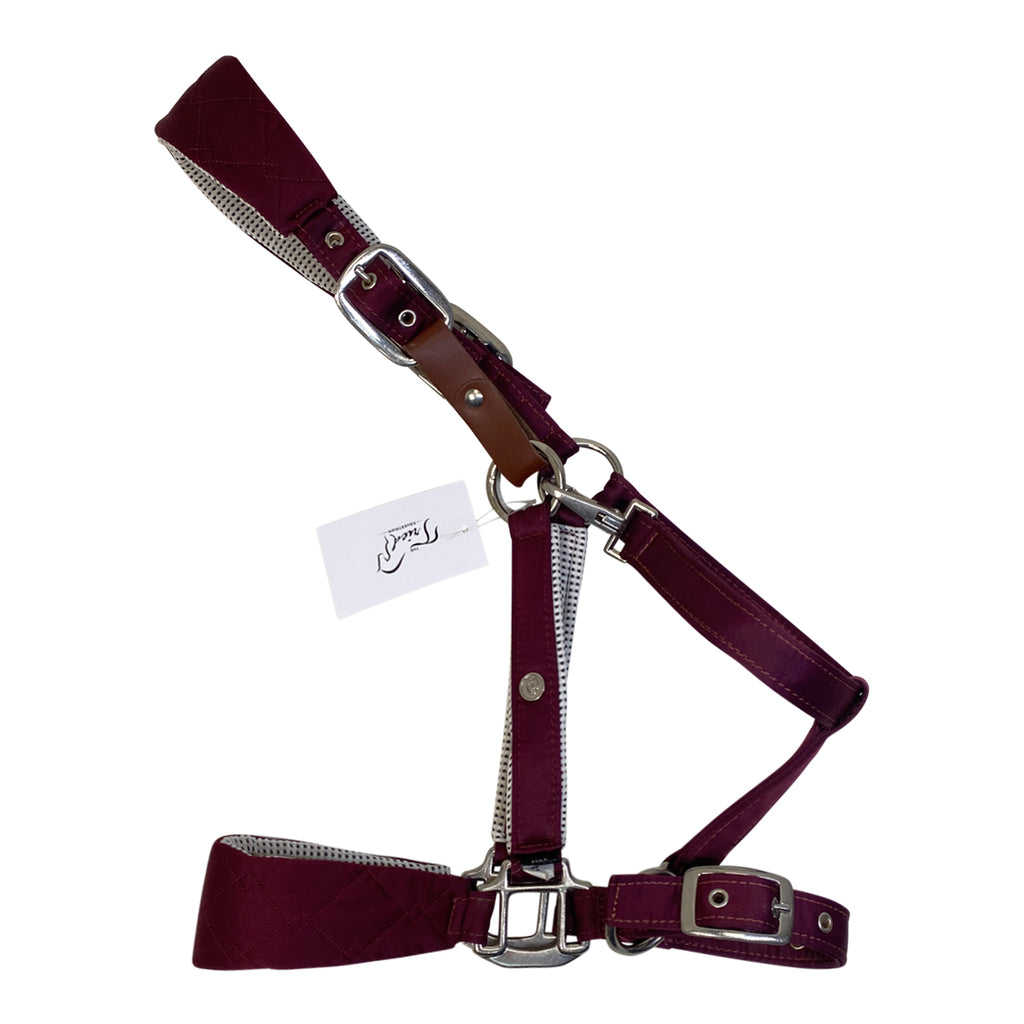 SmartPak Padded Halter in Burgandy