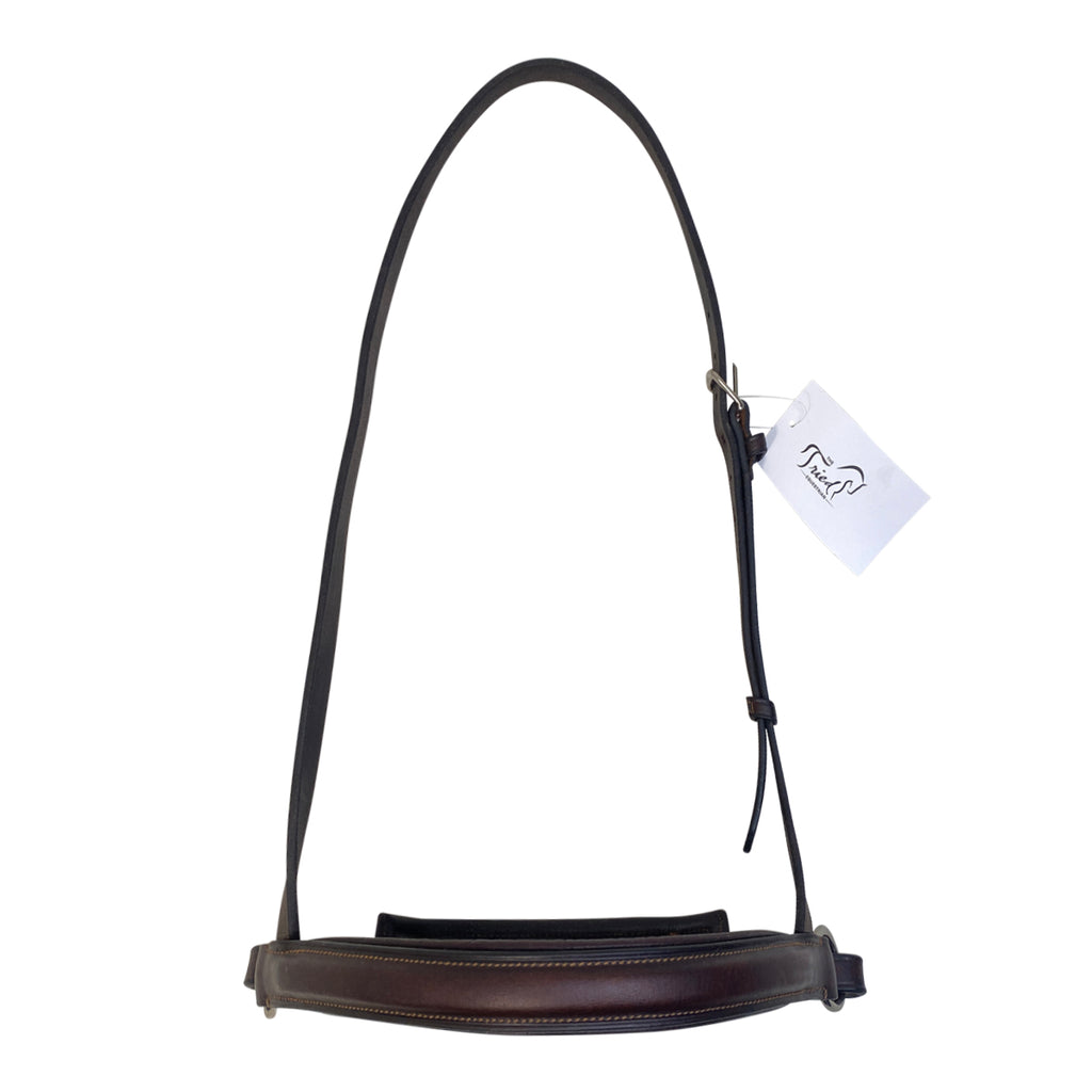 Bobby's English Tack Signature Series Padded Crank Noseband in Deep Brown