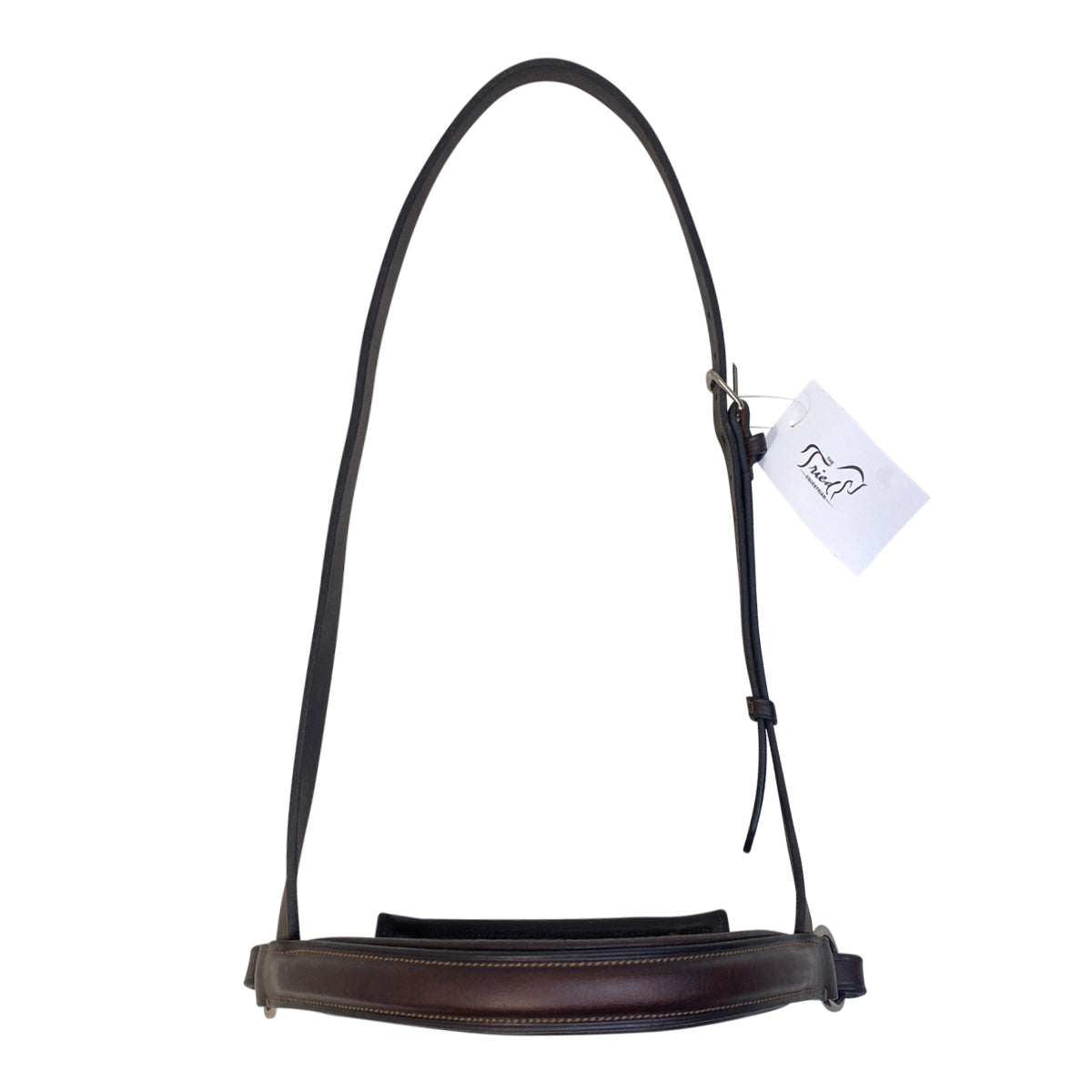Bobby's English Tack Signature Series Padded Crank Noseband in Deep Brown