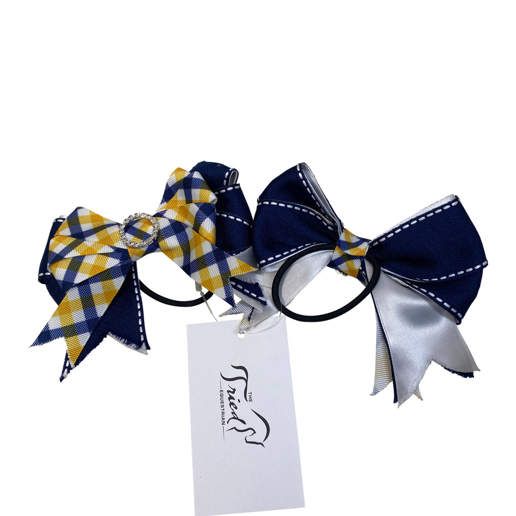 Show Bows in Navy/Yellow/White