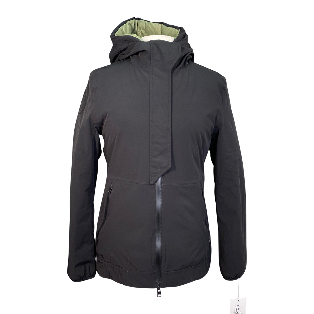 Cavalleria Toscana Softshell/Puffer Jacket in Black/Sage