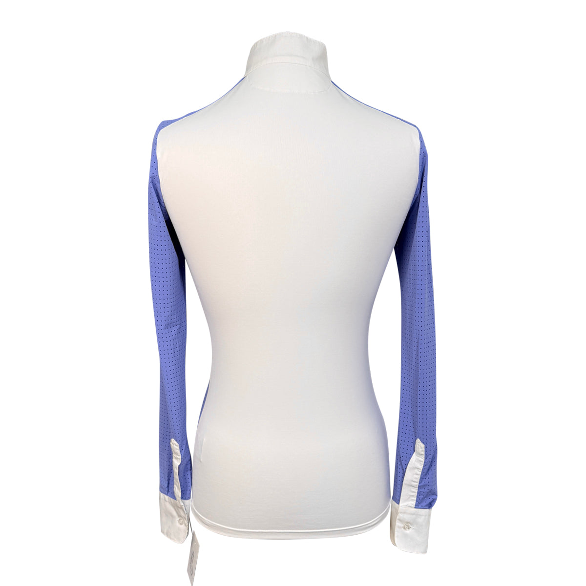 Iago Summer Weight 'Sara' Long Sleeve Show Shirt in White/Blue