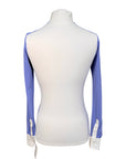 Iago Summer Weight 'Sara' Long Sleeve Show Shirt in White/Blue