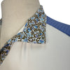 Iago Summer Weight 'Sara' Long Sleeve Show Shirt in White/Blue