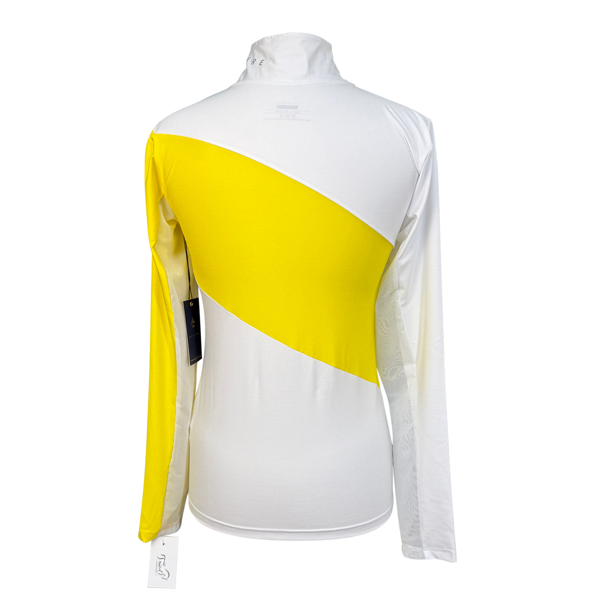 Criniere 'Sophie' Long Sleeve Schooling Top in White/Yellow