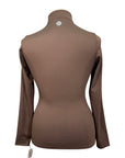 TKEQ 'Quinn' Zip Competition Shirt in Brown
