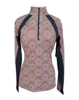 Kerrits Rail Side Quarter Zip Fleece Tech Top in Sangria Starlight