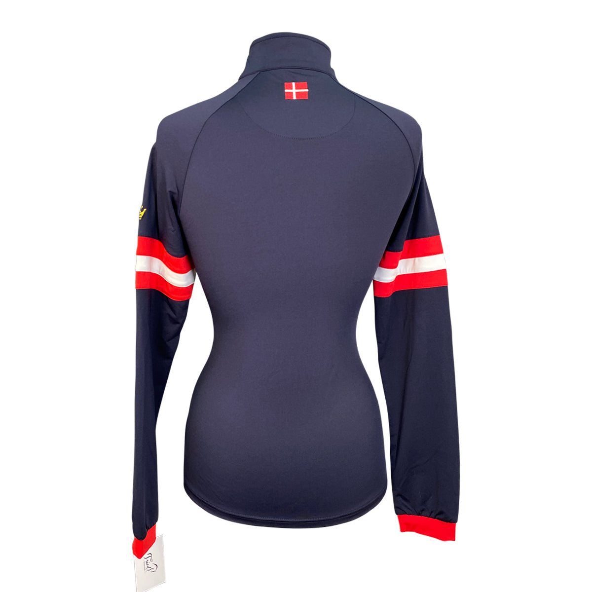Kastel 'Charlotte' Autumn Baselayer in Navy/Red and White Chevron