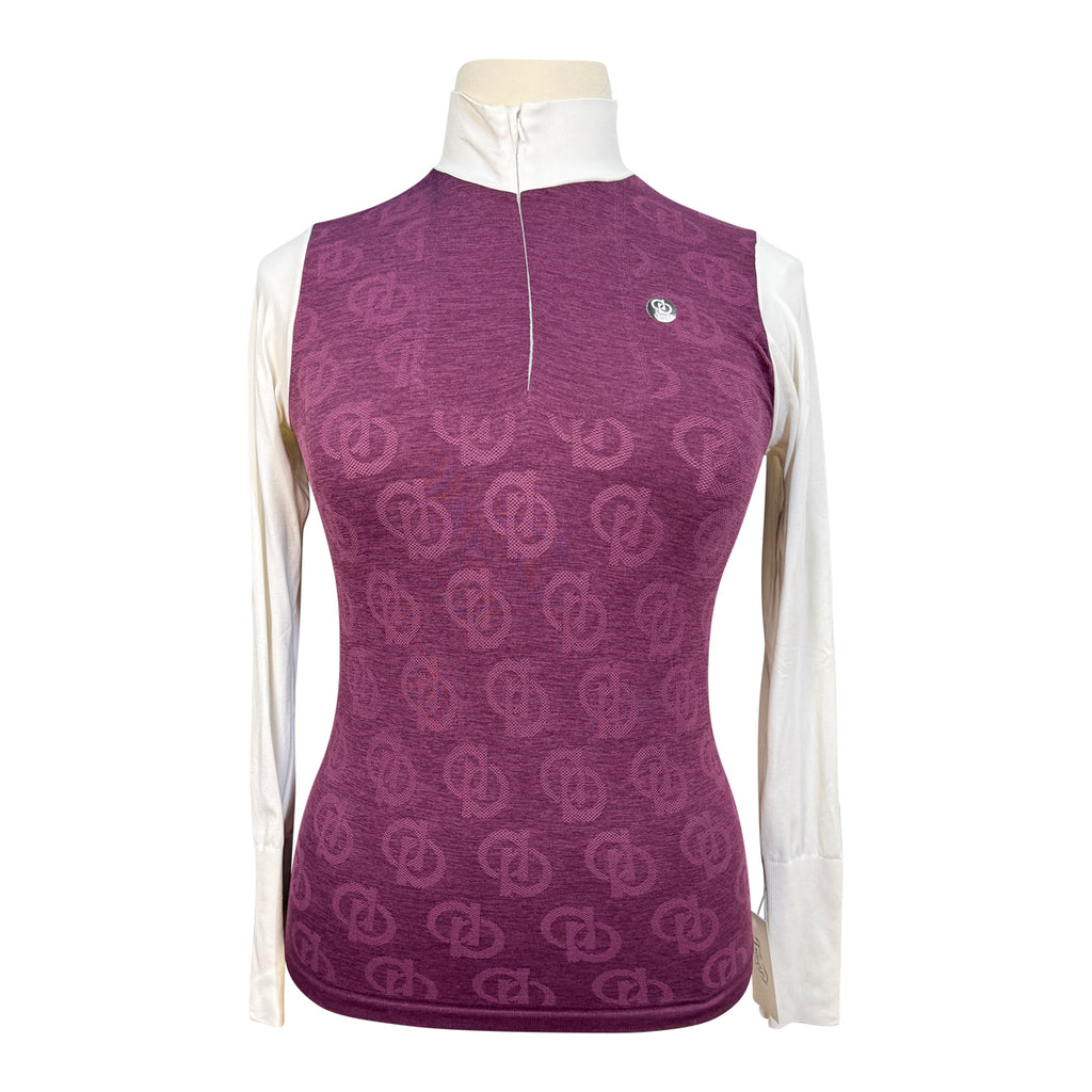 Accademia Riding Shirt in Burgundy/White