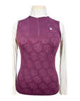 Accademia Riding Shirt in Burgundy/White