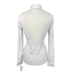 Cavalleria Toscana Jersey L/S Show Shirt w/Mesh Insert in White