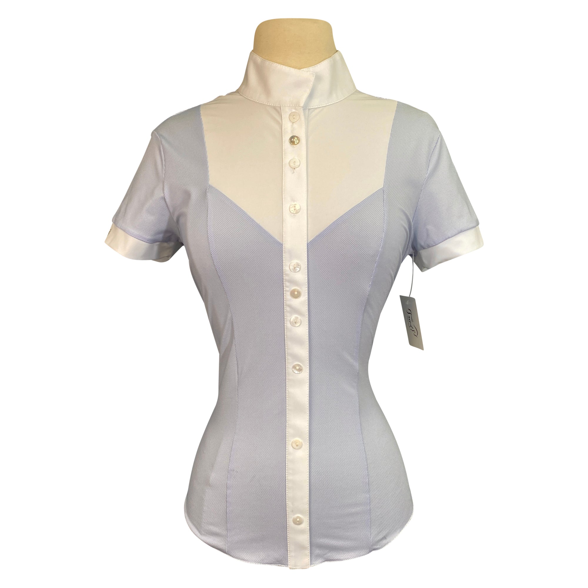 For Horses &#39;Gloria&#39; Technical Show Shirt in Blue Pois