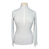Cavalleria Toscana Jersey L/S Show Shirt w/Mesh Insert in White