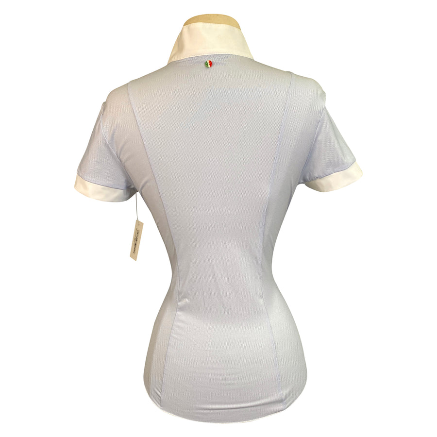 For Horses 'Gloria' Technical Show Shirt in Blue Pois