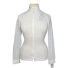 Cavalleria Toscana Perforated Jacquard L/S Competition Shirt w/Bib in White