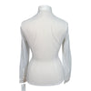 Cavalleria Toscana Perforated Jacquard L/S Competition Shirt w/Bib in White