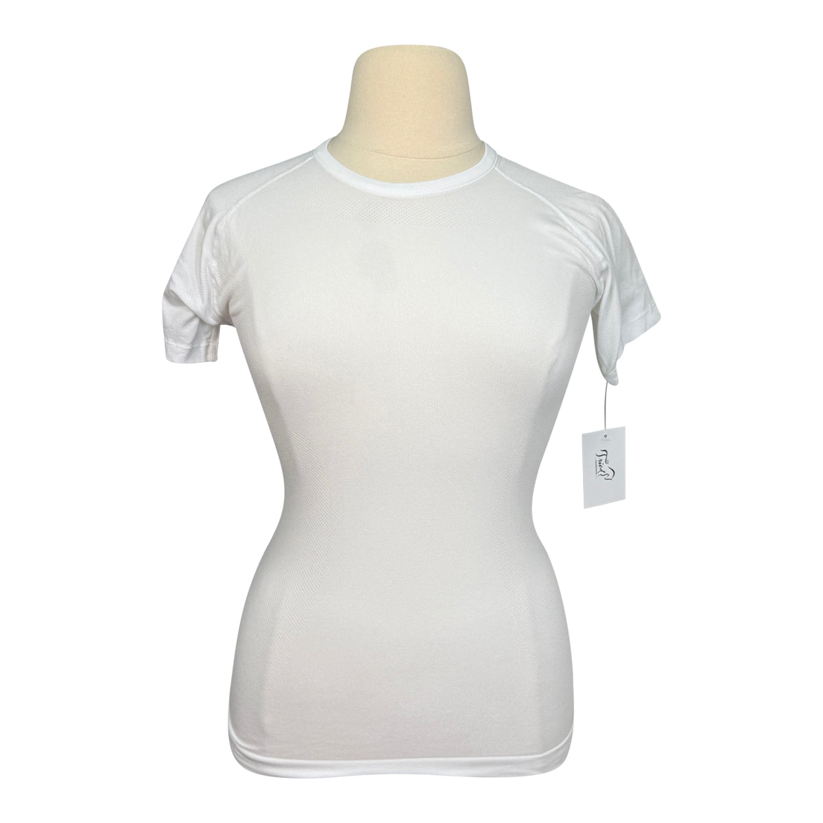 TKEQ The 'Kennedy 2.0' Seamless Short Sleeve Shirt in White - Women's L/XL