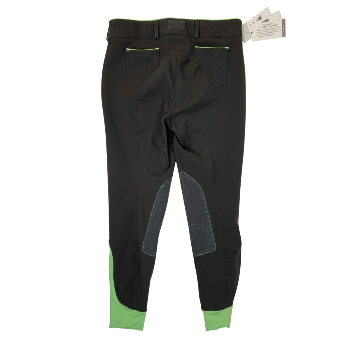 Dover Saddlery 'Wellesley' Breech in Charcoal/Sprout Green