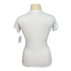 TKEQ The 'Kennedy 2.0' Seamless Short Sleeve Shirt in White - Women's L/XL