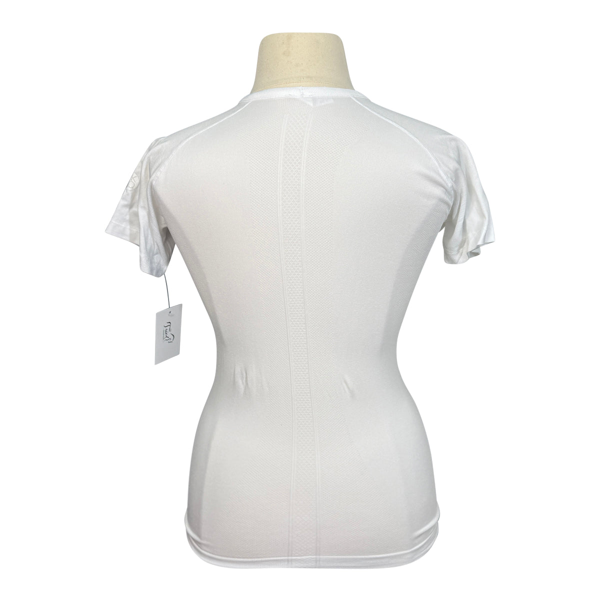 TKEQ The 'Kennedy 2.0' Seamless Short Sleeve Shirt in White - Women's L/XL