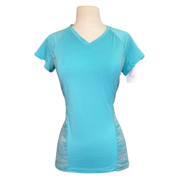 Dover 'Riding Sport' Tech Tee in Blue/Stripes