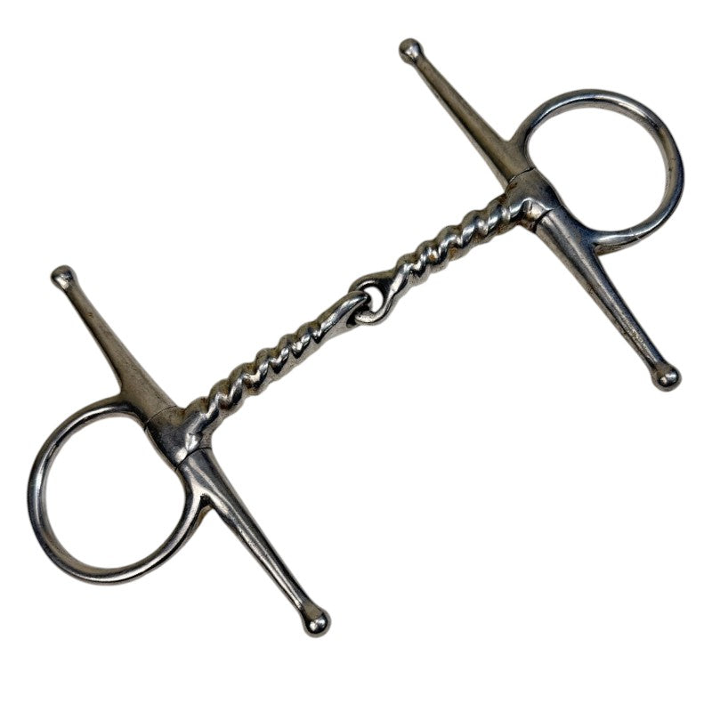 Full Cheek Corkscrew Snaffle Bit in Stainless Steel - 5"