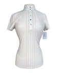 Cavalleria Toscana Pleat Front Show Shirt in White
