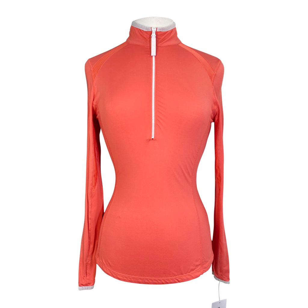 Goode Rider 1/2 Zip Sport Performance Shirt in Coral
