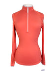 Goode Rider 1/2 Zip Sport Performance Shirt in Coral