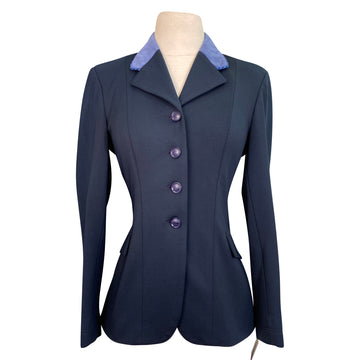 Grand Prix Custom 'Jersey' Show Coat in Navy/Blue Collar