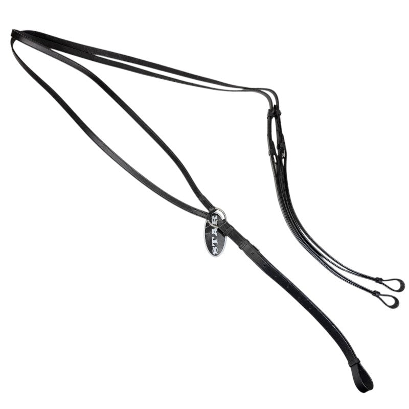 Waldhausen Lung Draw Reins in Black - Horse