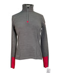 Irideon 'Thermaluxe' Quarter Zip Top in Grey/Pink
