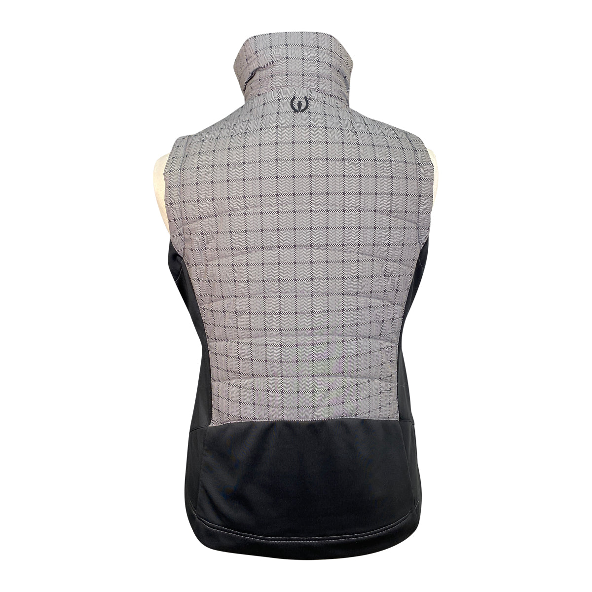Kerrits Puff Vest in Charcoal Chevron Squares