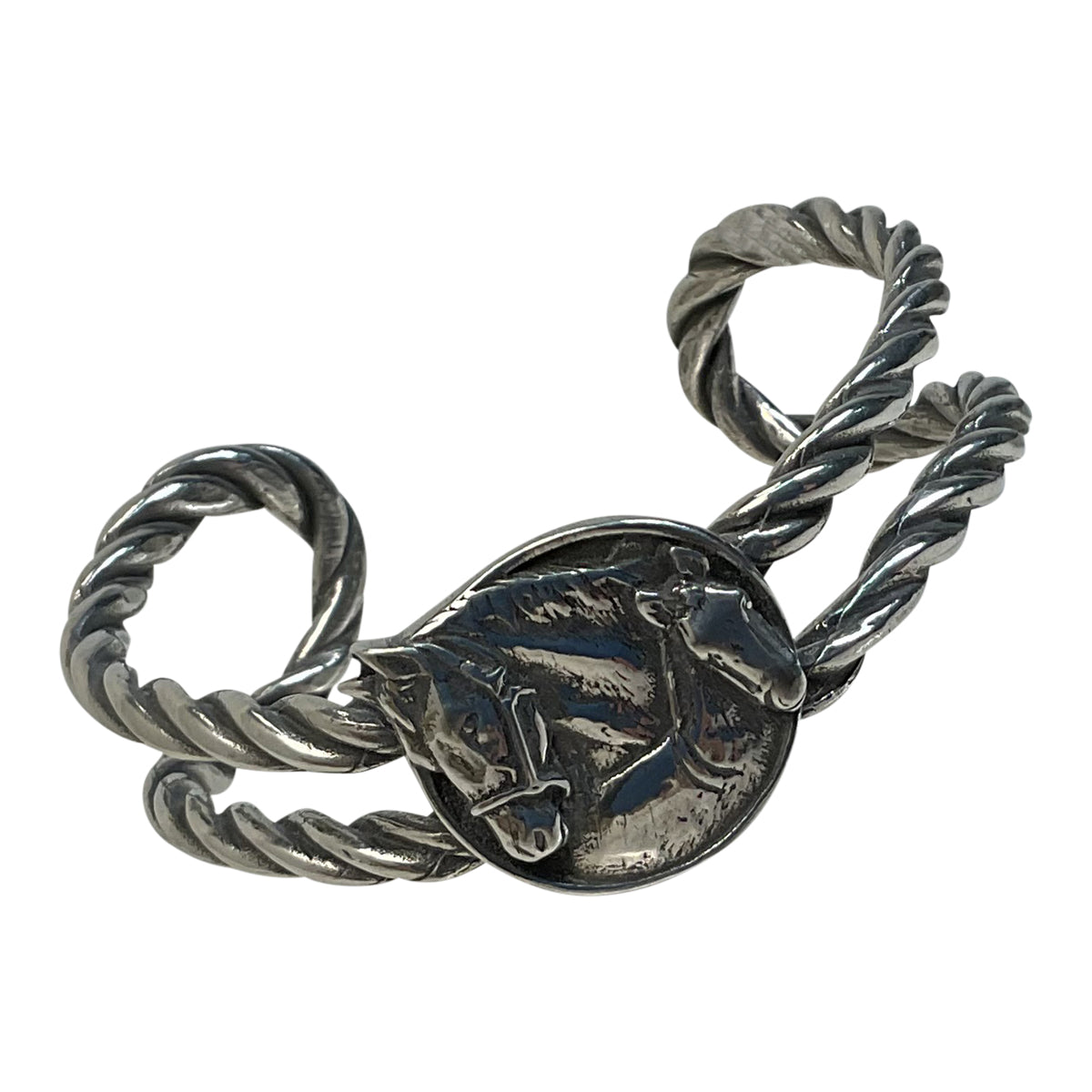 Salisbury Rope Bracelet w/Mare & Foal in Pewter