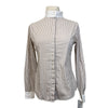 Callidae 'The Show' Shirt in Beige/White Stripes