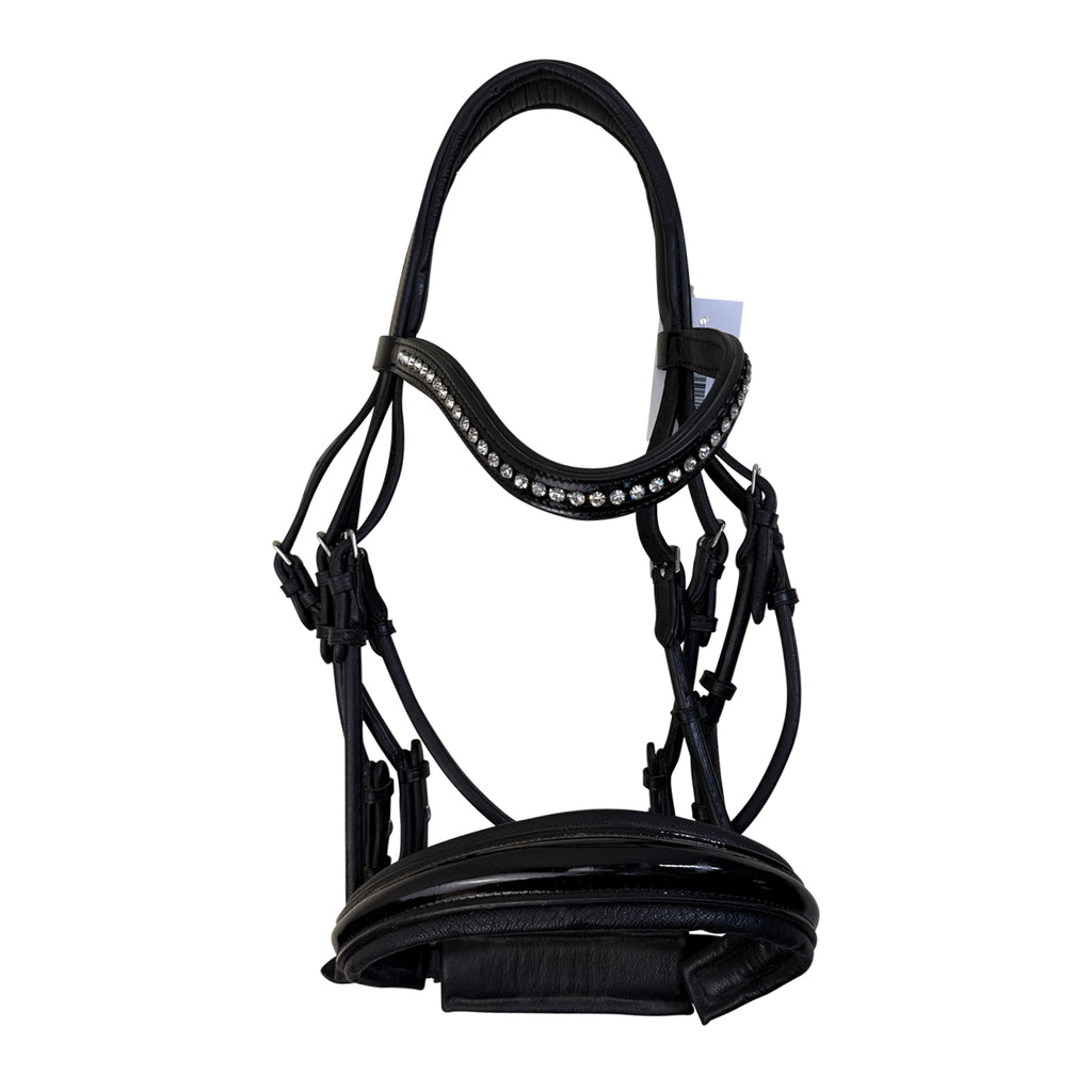 Solo Equine Comfort Double Bridle in Black