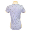 Back of Equiline 'Judi' Short Sleeve Show Shirt in Sky Blue/White