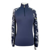 Front of Kastel Signature Sun Shirt in Navy Floral - Women's Small