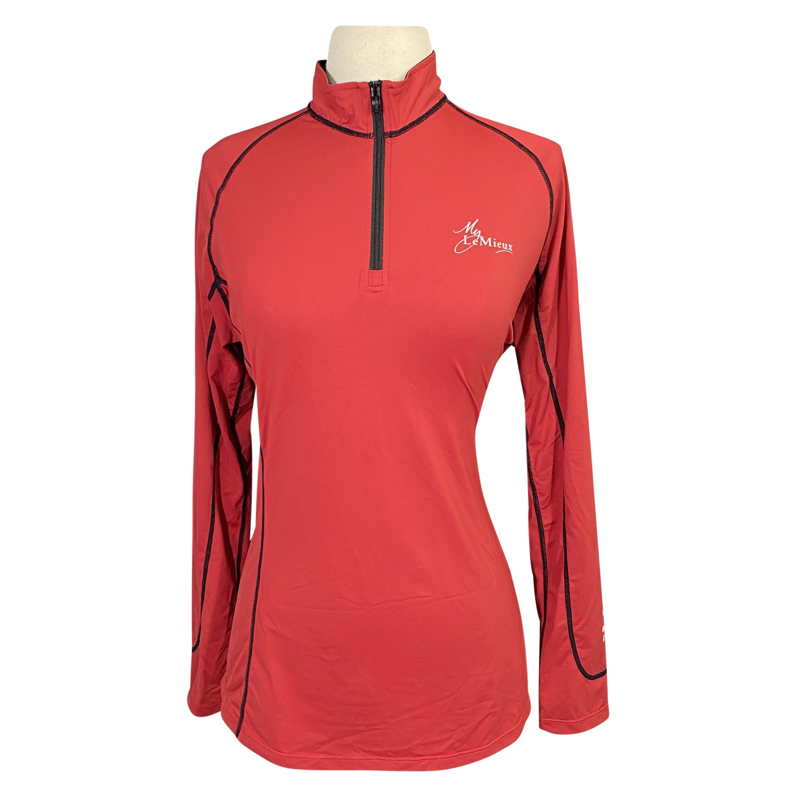 LeMieux Long Sleeve 1/4 Zip Base Layer in Chili