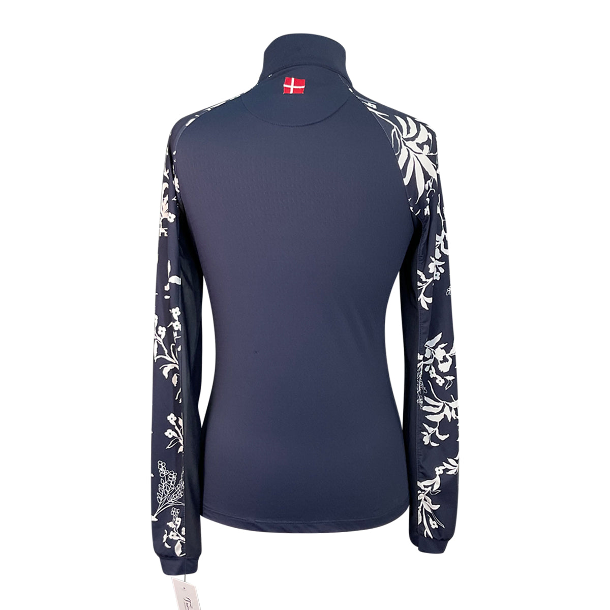Back of Kastel Signature Sun Shirt in Navy Floral - Women's Small