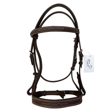 Belle & Bow Sugarbrook Wide Nose Hunter Bridle in Brown