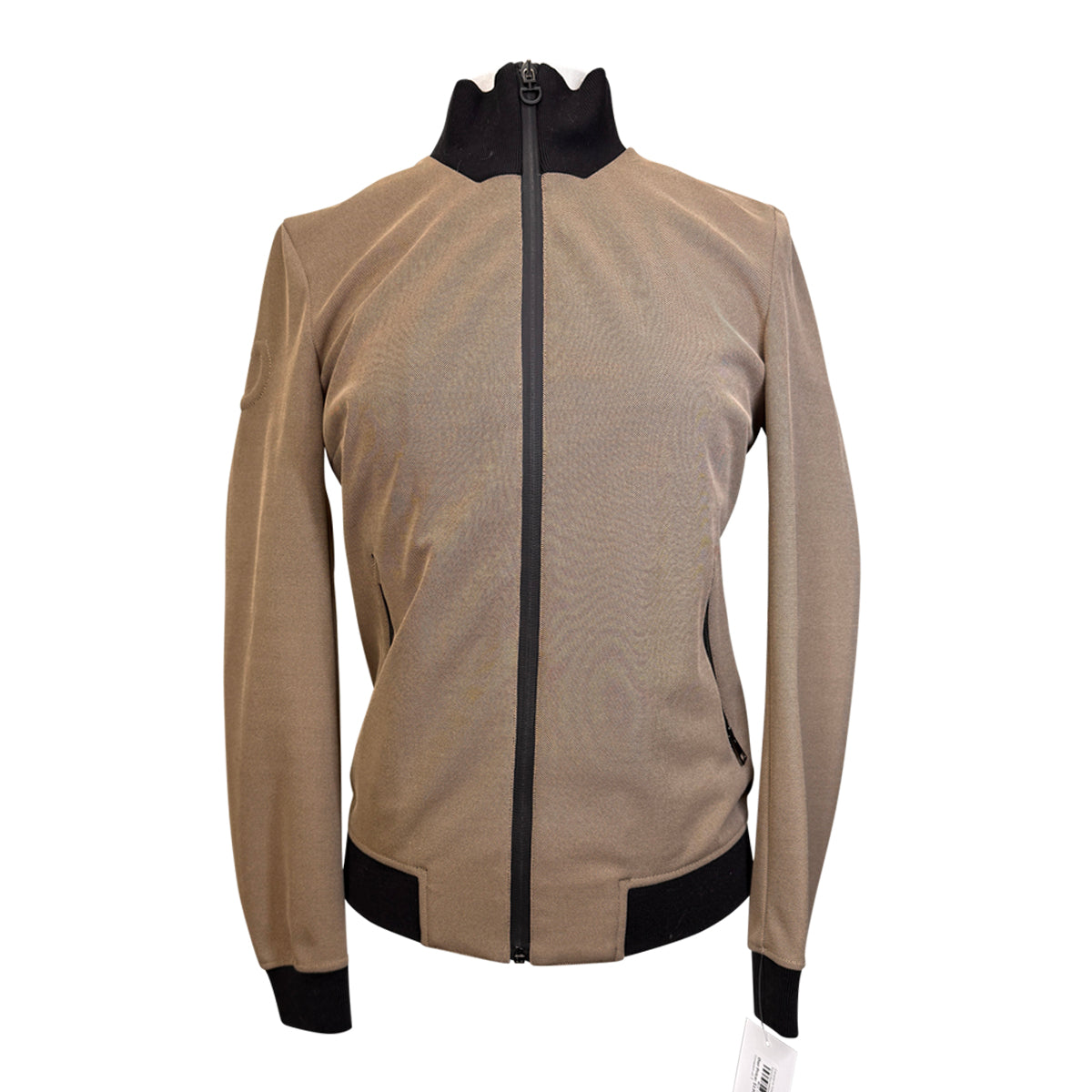 Cavalleria Toscana Bomber Jacket in Sand Houndstooth
