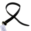 Leather Belt w/ Ring Buckle in Black - Women's Small