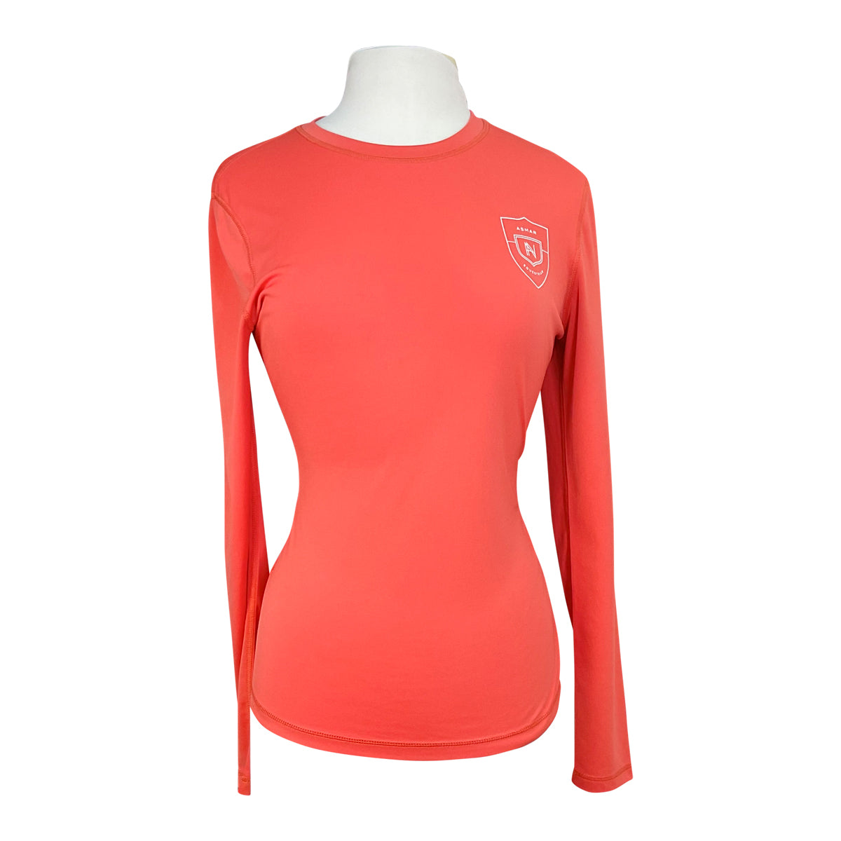 Asmar Equestrian AE Logo Long Sleeve Shirt in Coral 