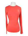 Asmar Equestrian AE Logo Long Sleeve Shirt in Coral 