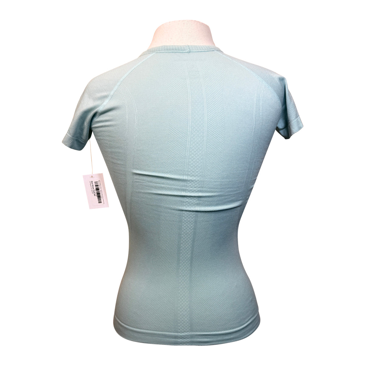 Barn Babe Short Sleeve Seamless Schooling Top in Light Teal 