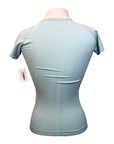 Barn Babe Short Sleeve Seamless Schooling Top in Light Teal 