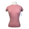 Barn Babe Short Sleeve Seamless Schooling Top in Dusty Pink