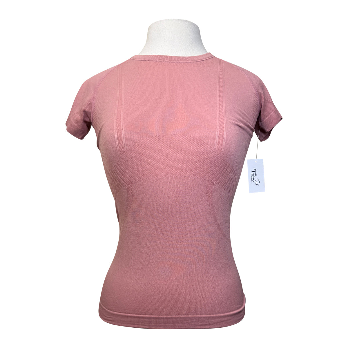 Barn Babe Short Sleeve Seamless Schooling Top in Dusty Pink